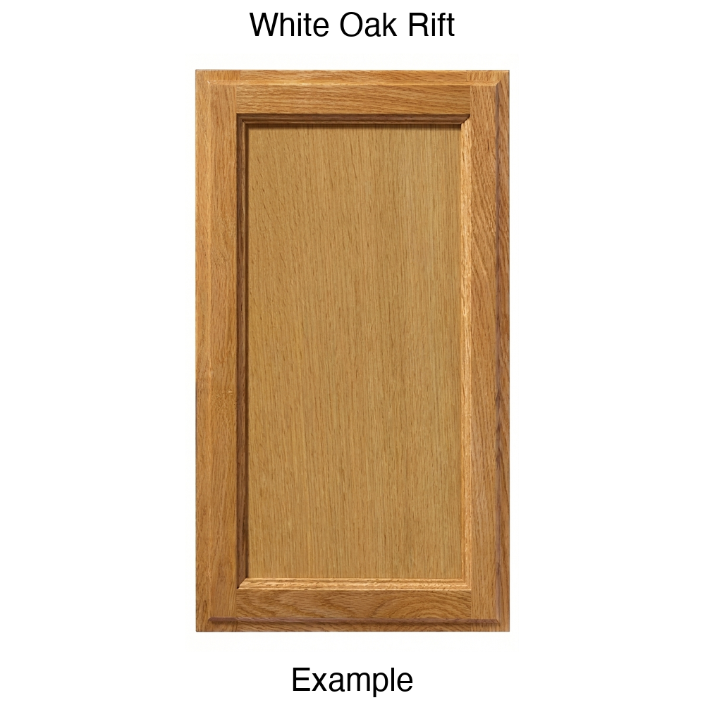Bronco Recessed Panel Cabinet Door in White Oak Rift