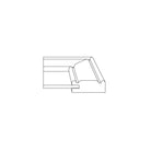 Side profile detail of Connecticut recessed panel cabinet door with routed edge frame