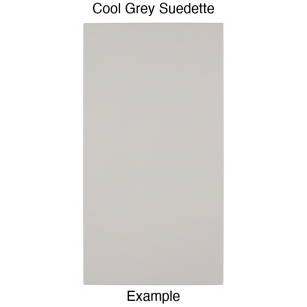 DBQ Slab Thermofoil Cabinet Door (Tacoma Style) in Cool Grey Suedette