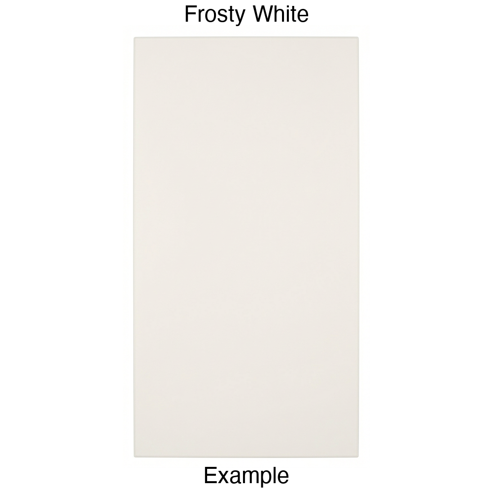 DBQ Slab Thermofoil Cabinet Door (Tacoma Style) in Frosty White