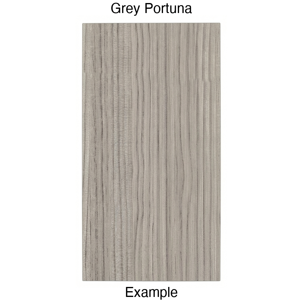 DBQ Slab Thermofoil Cabinet Door (Tacoma Style) in Grey Portuna