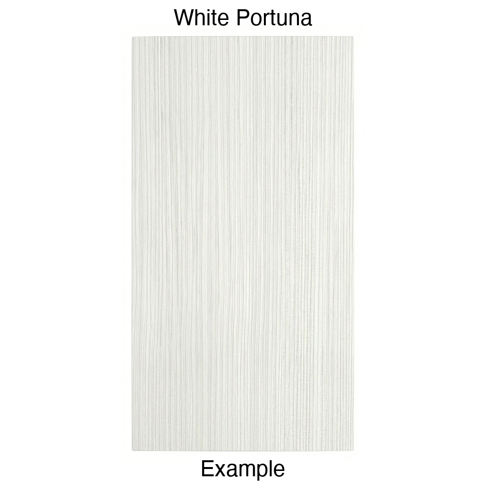 DBQ Slab Thermofoil Cabinet Door (Tacoma Style) in White Portuna