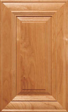 Delaware raised panel cabinet door with mitered corners and an intricate inside and outside edge detailing