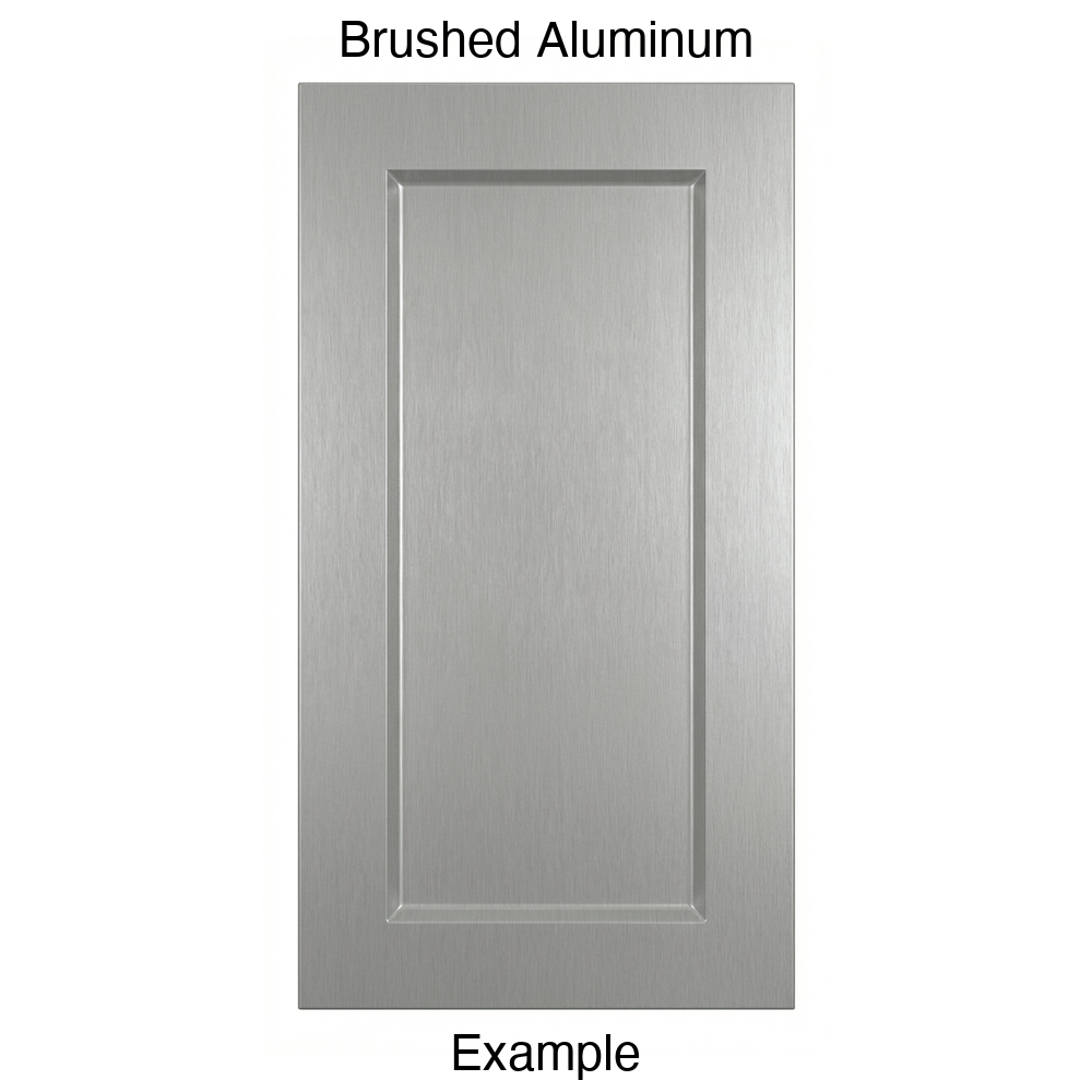 DR1 Recessed Panel Thermofoil Cabinet Door (Artesia Style) in Brushed Aluminum