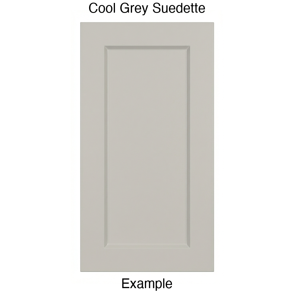 DR1 Recessed Panel Thermofoil Cabinet Door (Artesia Style) in Cool Grey Suedette