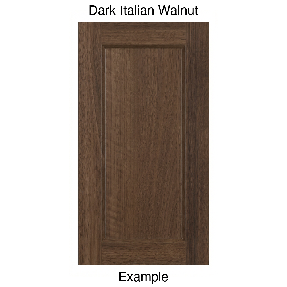 DR1 Recessed Panel Thermofoil Cabinet Door (Artesia Style) in Dark Italian Walnut