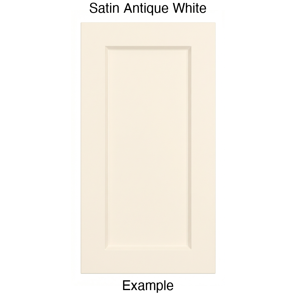 DR1 Recessed Panel Thermofoil Cabinet Door (Artesia Style) in Satin Antique White