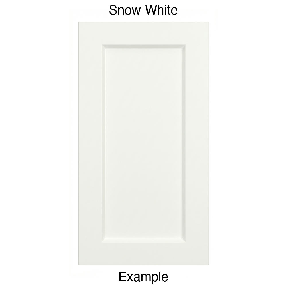 DR1 Recessed Panel Thermofoil Cabinet Door (Artesia Style) in Snow White