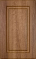 DR31 Vinyl wrapped MDF thermofoil raised panel cabinet door in woodgrain finish