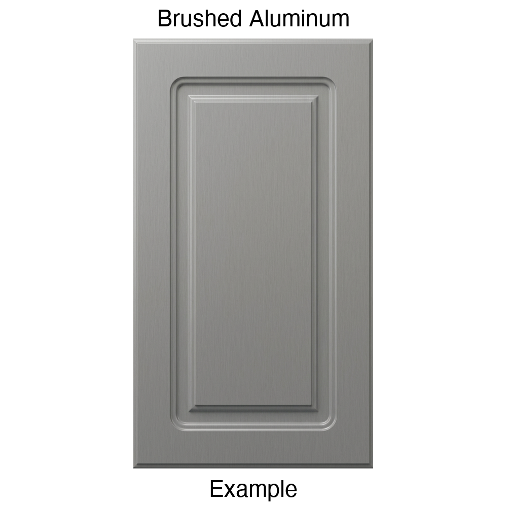 DR8 Raised Panel Thermofoil Cabinet Door in Brushed Aluminum