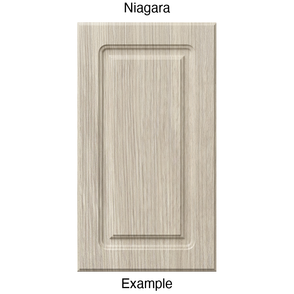 DR8 Raised Panel Thermofoil Cabinet Door in Niagara