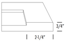 Side profile of the DRS131 RTF modern shaker style cabinet door 