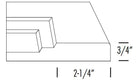 Side profile of the DS524 modern raised panel drawer front