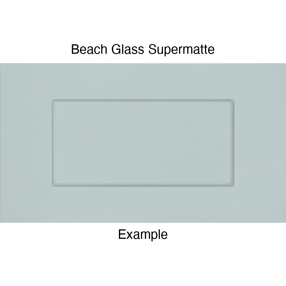 DSS218 Thermofoil Drawer Front (Shallow Shaker Style), Routed, in Beach Glass Supermatte