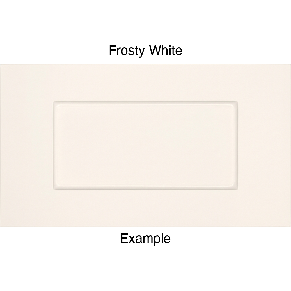 DSS218 Thermofoil Drawer Front (Shallow Shaker Style), Routed, in Frosty White