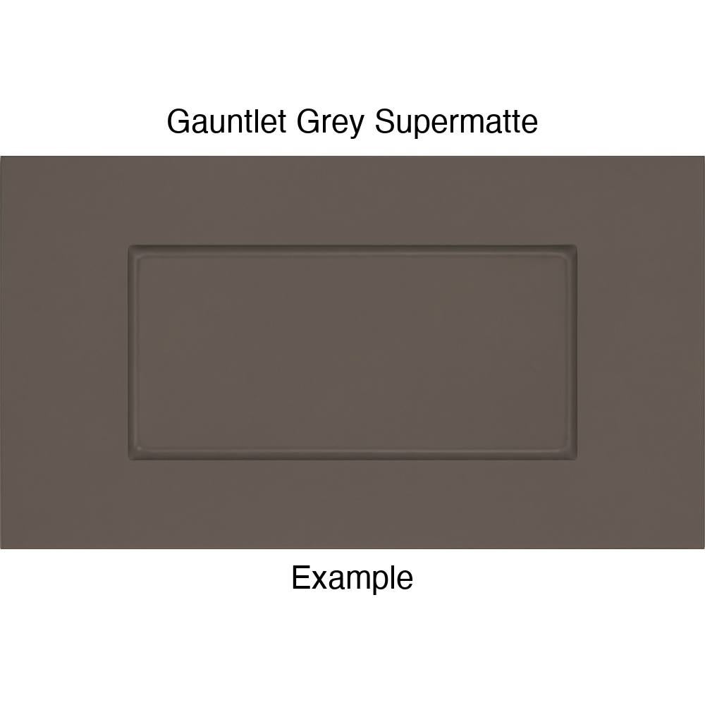DSS218 Thermofoil Drawer Front (Shallow Shaker Style), Routed, in Gauntlet Grey Supermatte