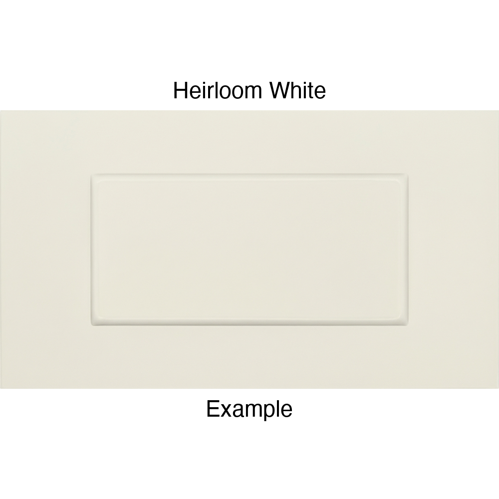 DSS218 Thermofoil Drawer Front (Shallow Shaker Style), Routed, in Heirloom White