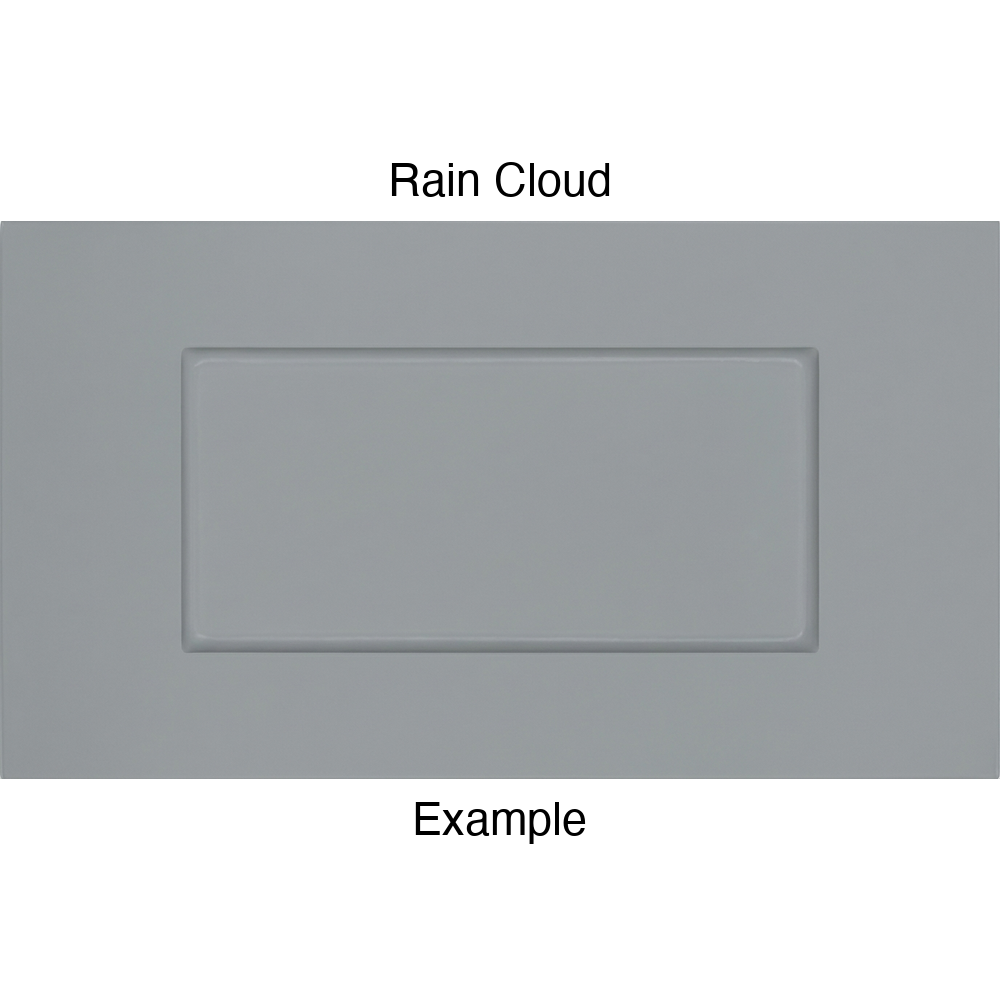 DSS218 Thermofoil Drawer Front (Shallow Shaker Style), Routed, in Rain Cloud