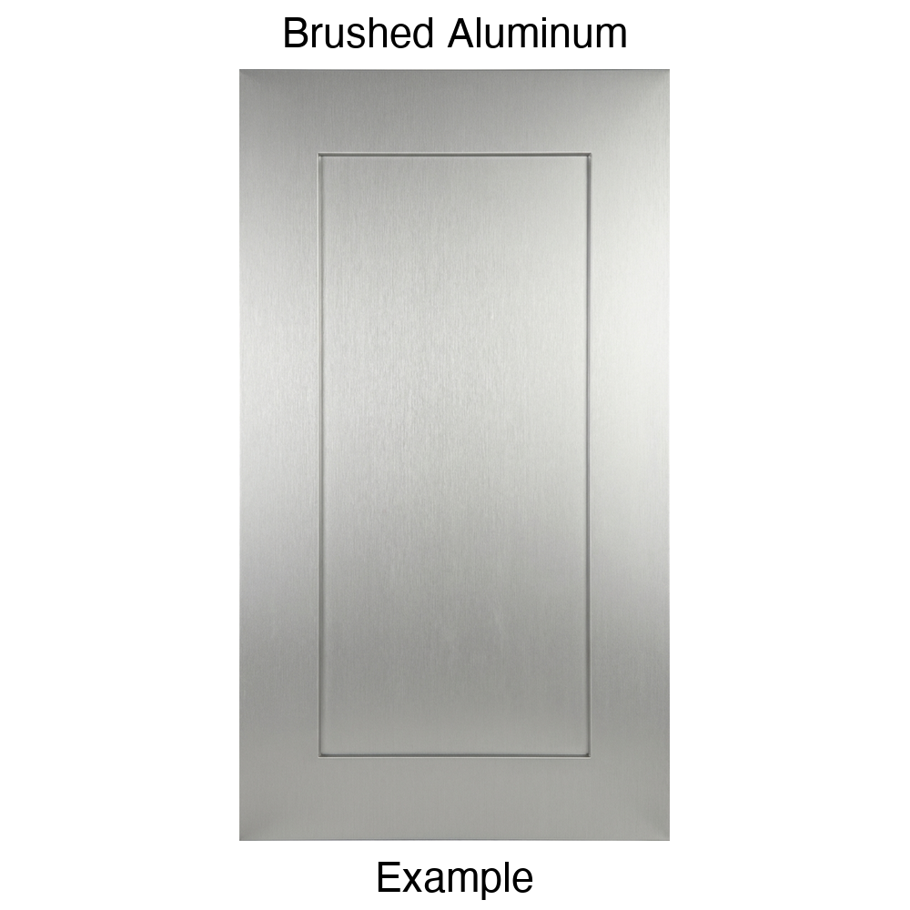 DSS218 Recessed Panel Thermofoil Cabinet Door (Shallow Shaker Style) in Brushed Aluminum