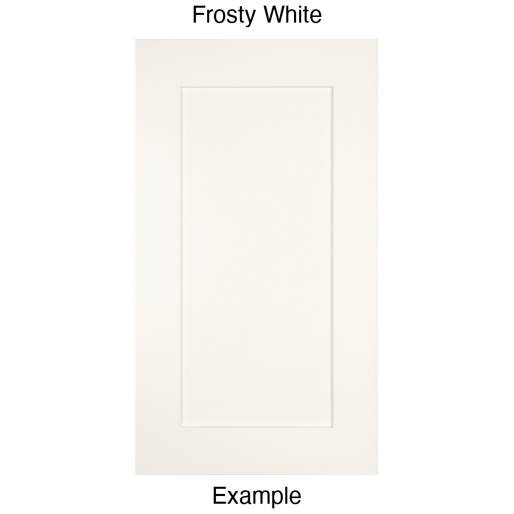 DSS218 Recessed Panel Thermofoil Cabinet Door (Shallow Shaker Style) in Frosty White