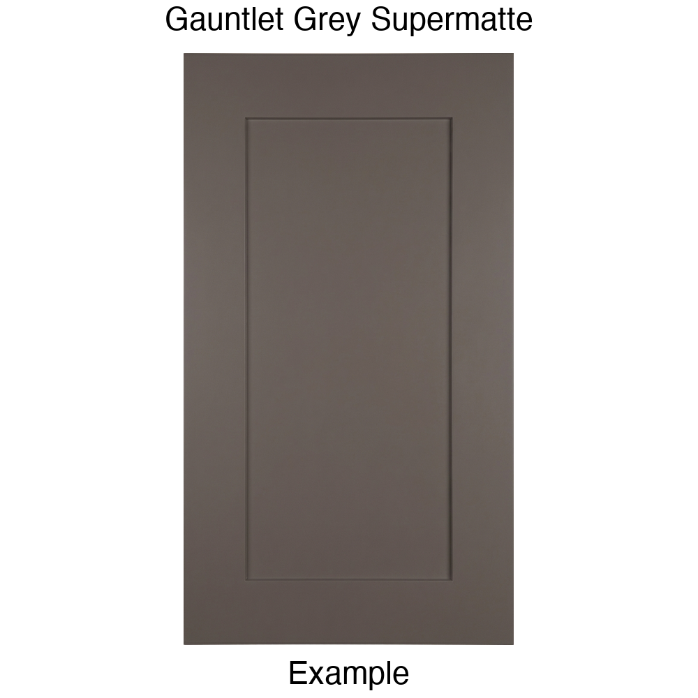 DSS218 Recessed Panel Thermofoil Cabinet Door (Shallow Shaker Style) in Gauntlet Grey Supermatte