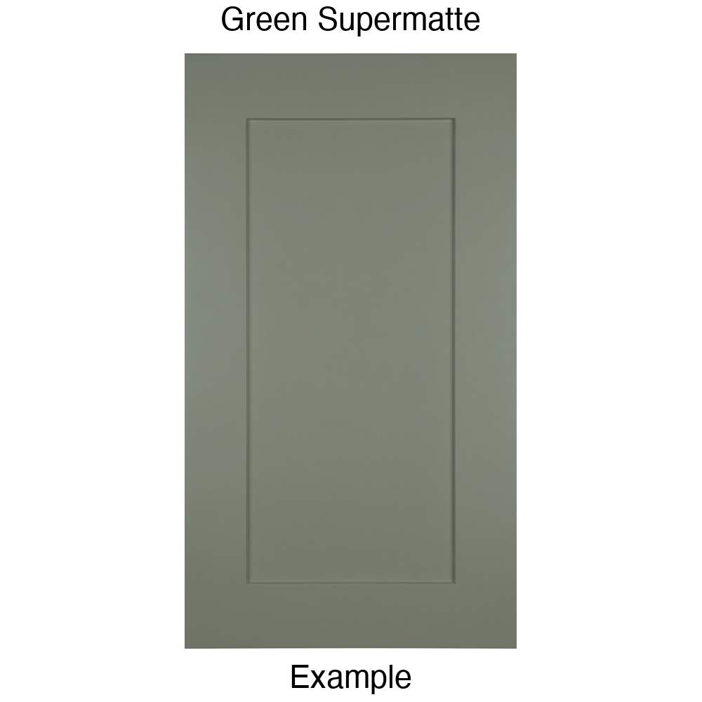 DSS218 Recessed Panel Thermofoil Cabinet Door (Shallow Shaker Style) in Green Supermatte