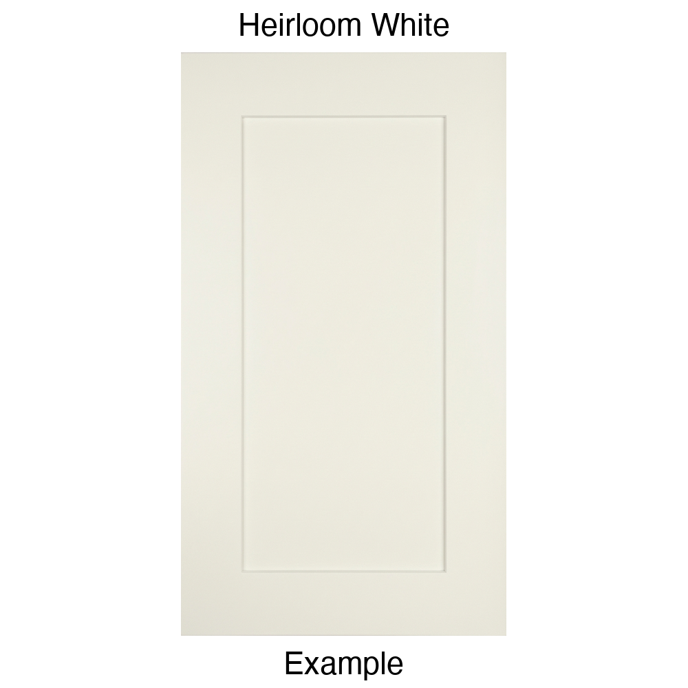 DSS218 Recessed Panel Thermofoil Cabinet Door (Shallow Shaker Style) in Heirloom White