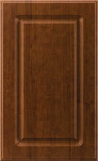 Thermofoil cabinet door with an MDF panel wrapped in vinyl 