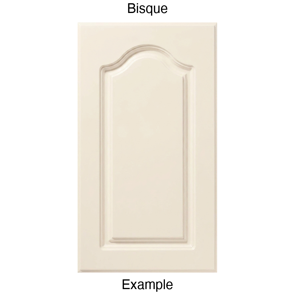 FC714 Cathedral Raised Panel Thermofoil Cabinet Door in Bisque
