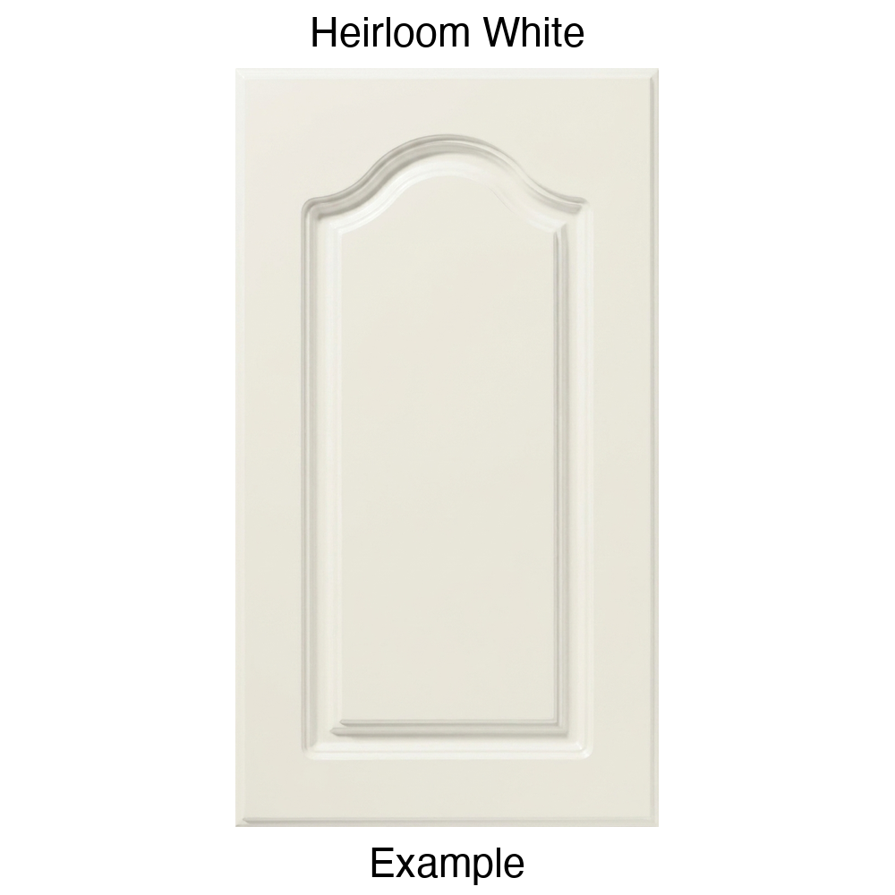 FC714 Cathedral Raised Panel Thermofoil Cabinet Door in Heirloom White