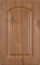 Thermofoil cabinet door with elegant raised arch center panel 
