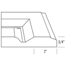  Side profile of FR556 raised panel RTF drawer front 