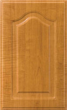 Raised panel thermofoil cabinet door with shallo wroutin and raised arch