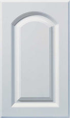 thermofoil cabinet door with classic raised panel design and top arch