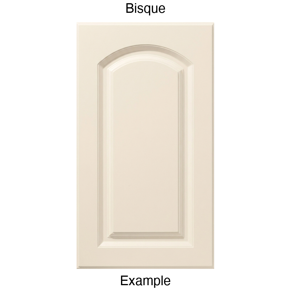 FS846 Arched Raised Panel Thermofoil Cabinet Door in Bisque