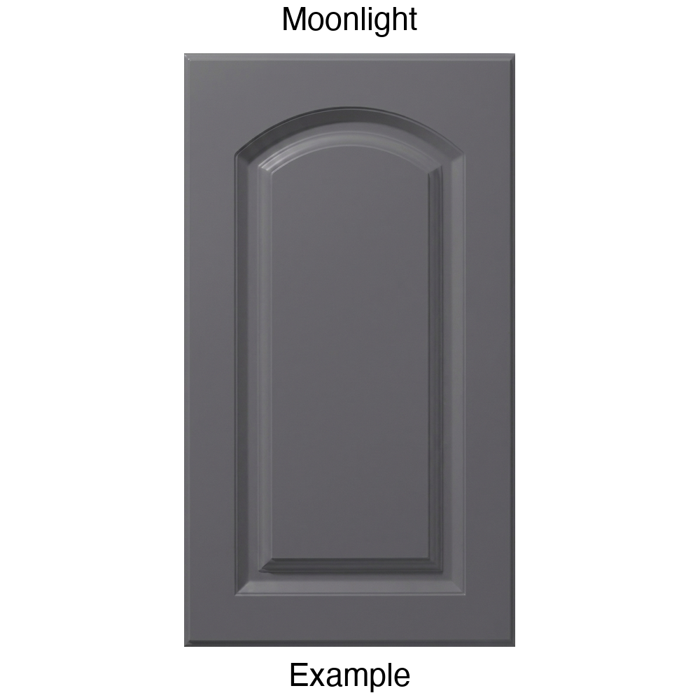 FS846 Arched Raised Panel Thermofoil Cabinet Door in Moonlight