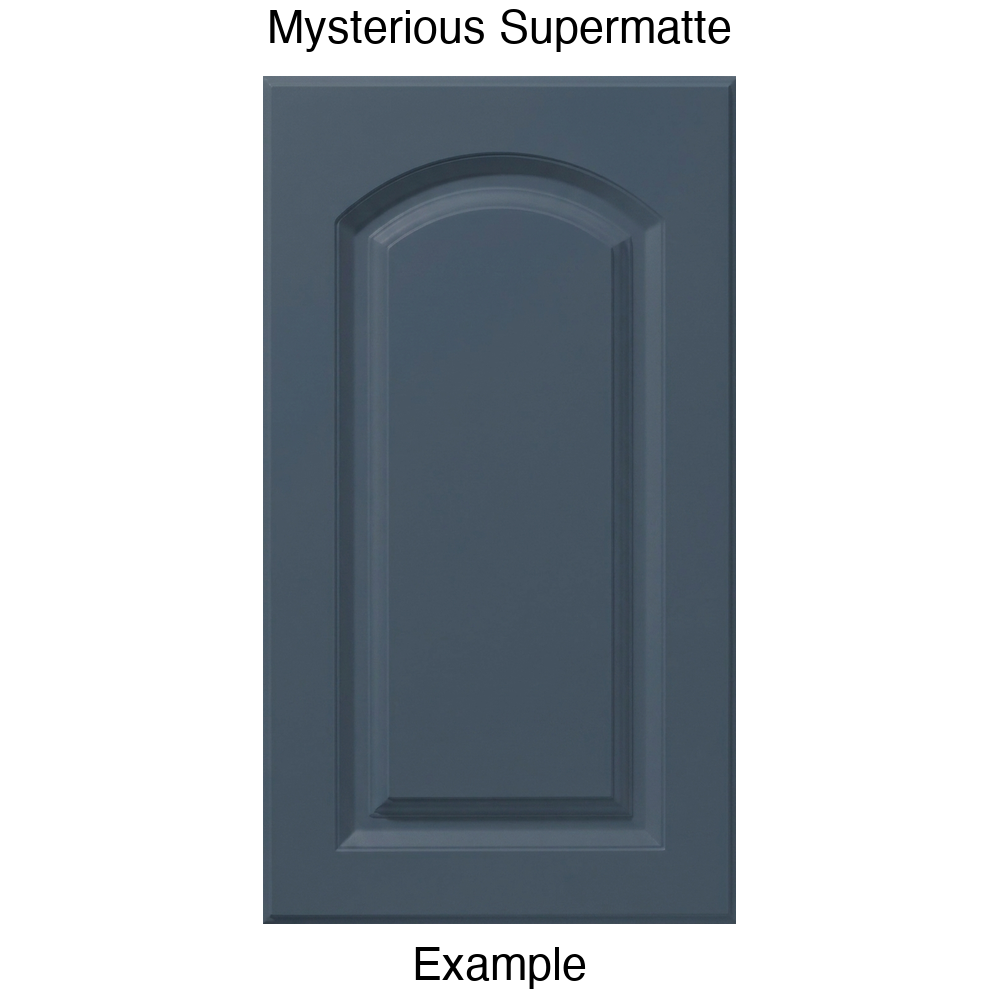 FS846 Arched Raised Panel Thermofoil Cabinet Door in Mysterious Supermatte