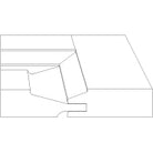 Cutaway detail of Georgia raised panel cabinet door with beveled inner edge