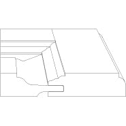 Cutaway detail of the Glacier raised panel cabinet door