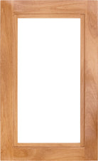 The Graham Cabinet Door with. glass pane and stepped 1/2" ledge inside edge detail