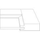 Cutaway detail of the Graham Cabinet Door with stepped 1/2" ledge inside edge detail