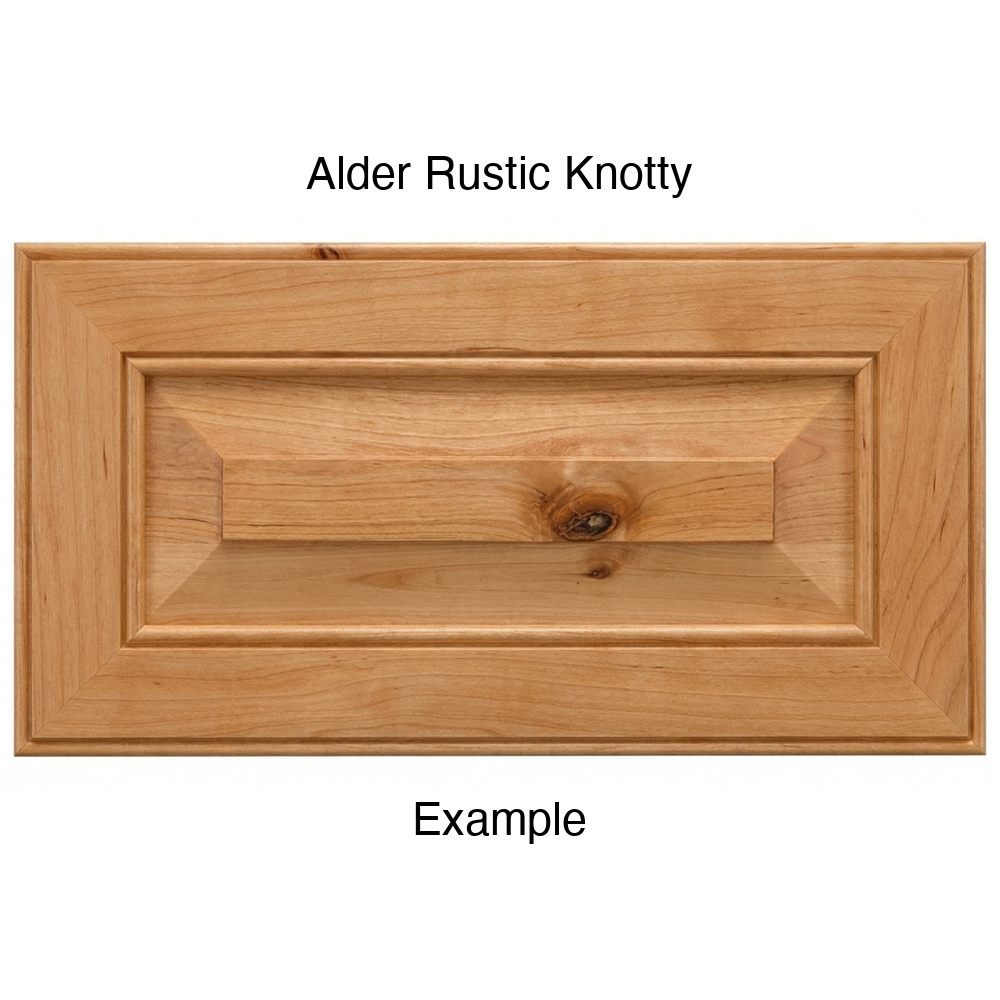Harmony Drawer Front, 5-Piece, in Alder Rustic Knotty