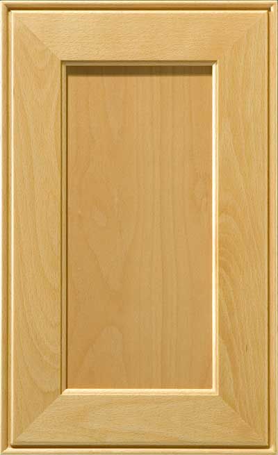 Hayes recessed panel cabinet door with thick hardwood frame and outside edge detail