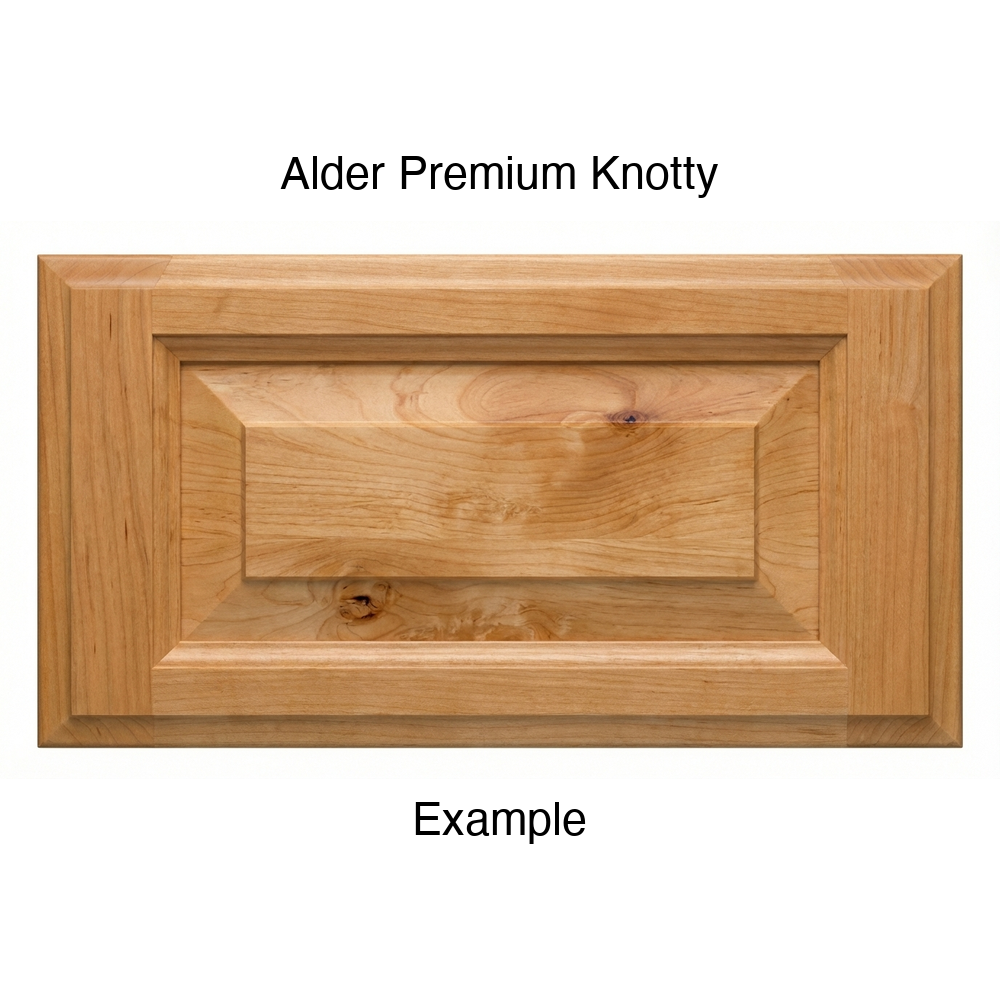 Heritage Drawer Front in Alder Premium Knotty