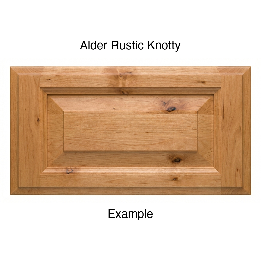 Heritage Drawer Front in Alder Rustic Knotty