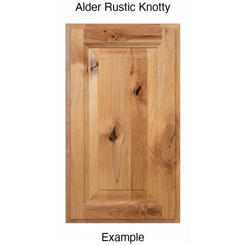 Heritage Raised Panel Cabinet Door in Alder Rustic Knotty