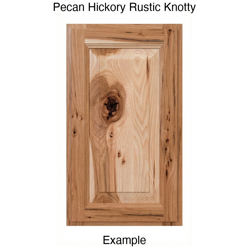 Heritage Raised Panel Cabinet Door in Pecan-Hickory Rustic Knotty