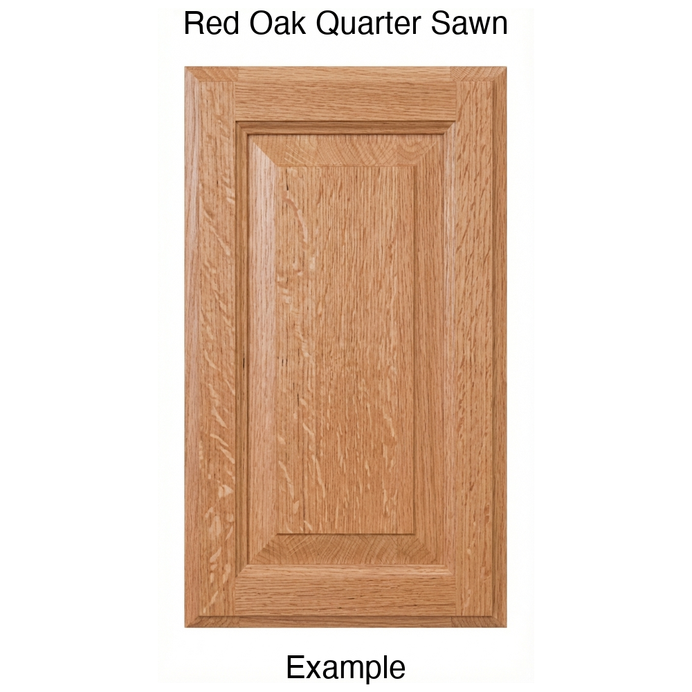 Heritage Raised Panel Cabinet Door in Red Oak Quarter Sawn
