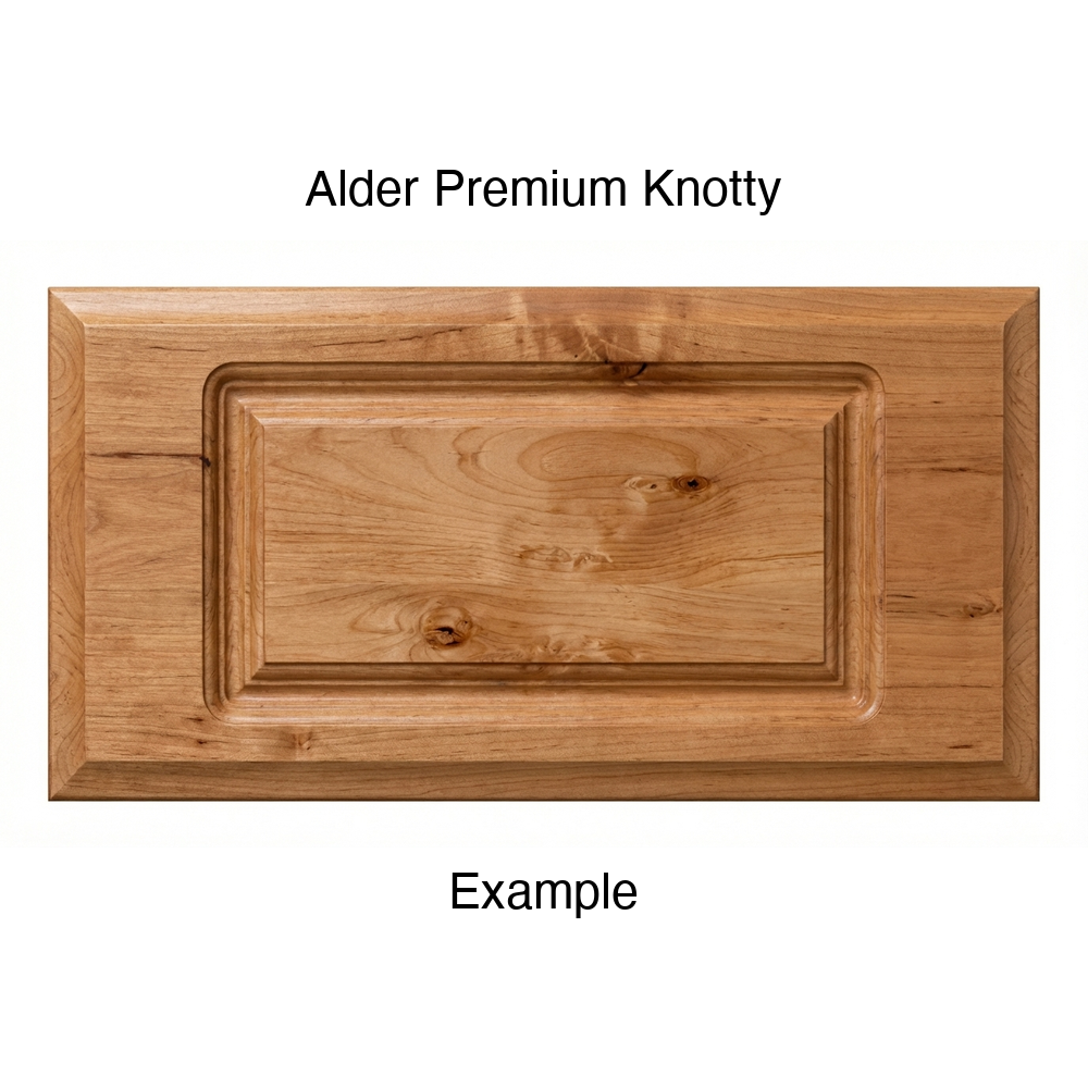 Heritage Drawer Front in Alder Premium Knotty