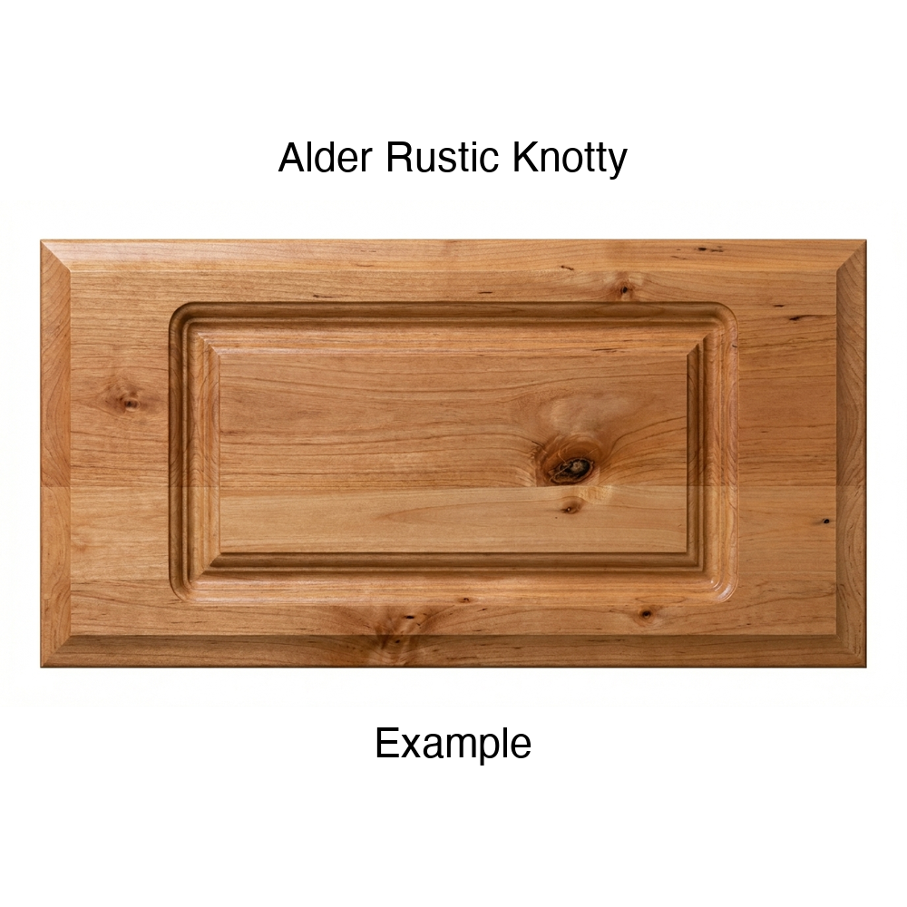 Heritage Drawer Front in Alder Rustic Knotty
